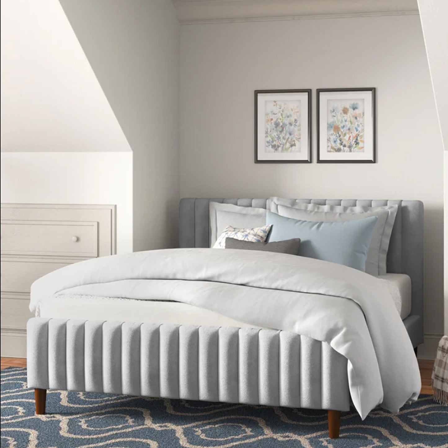 Cama Sencilla Vitale Gris Perla