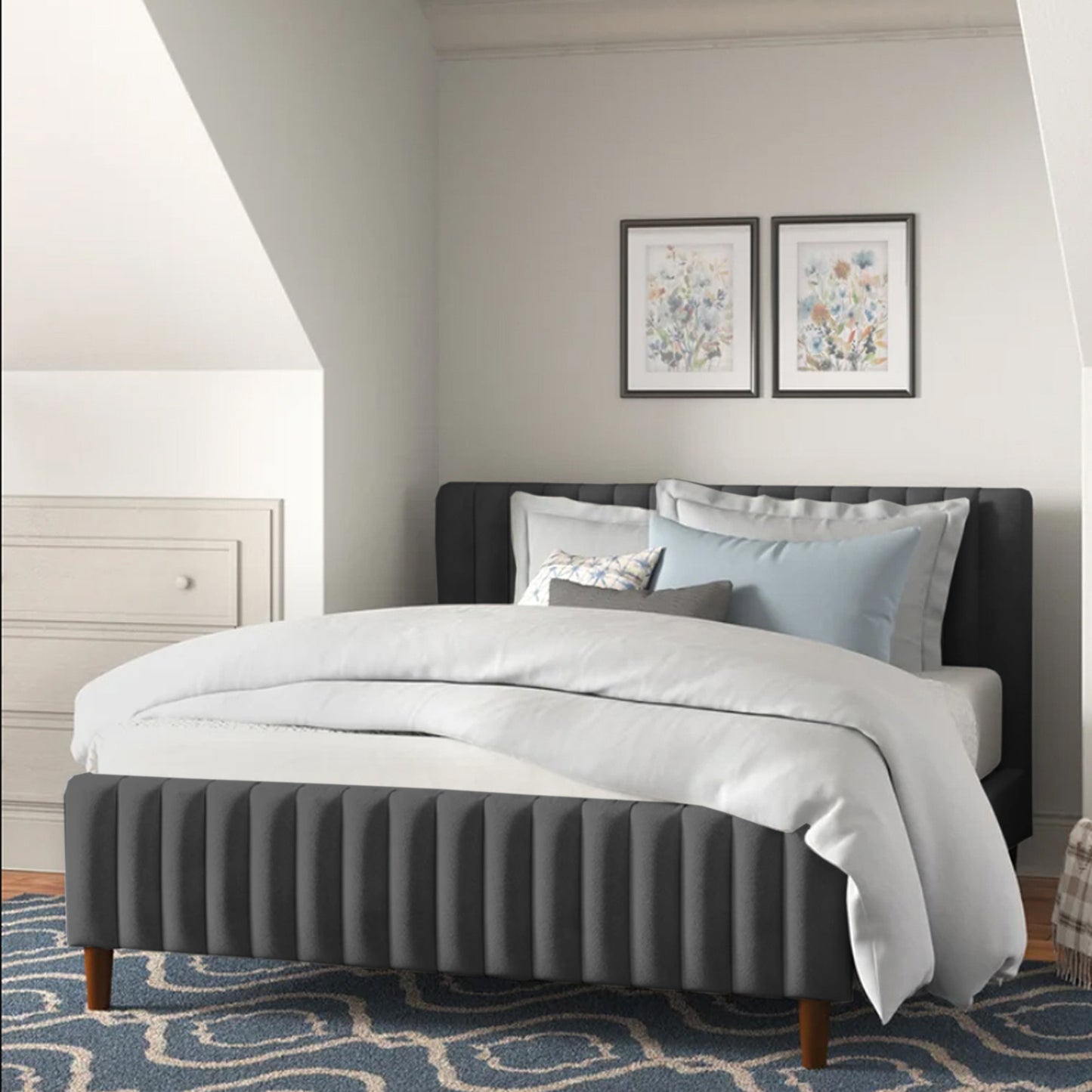 Cama Semidoble Vitale Gris Plomo