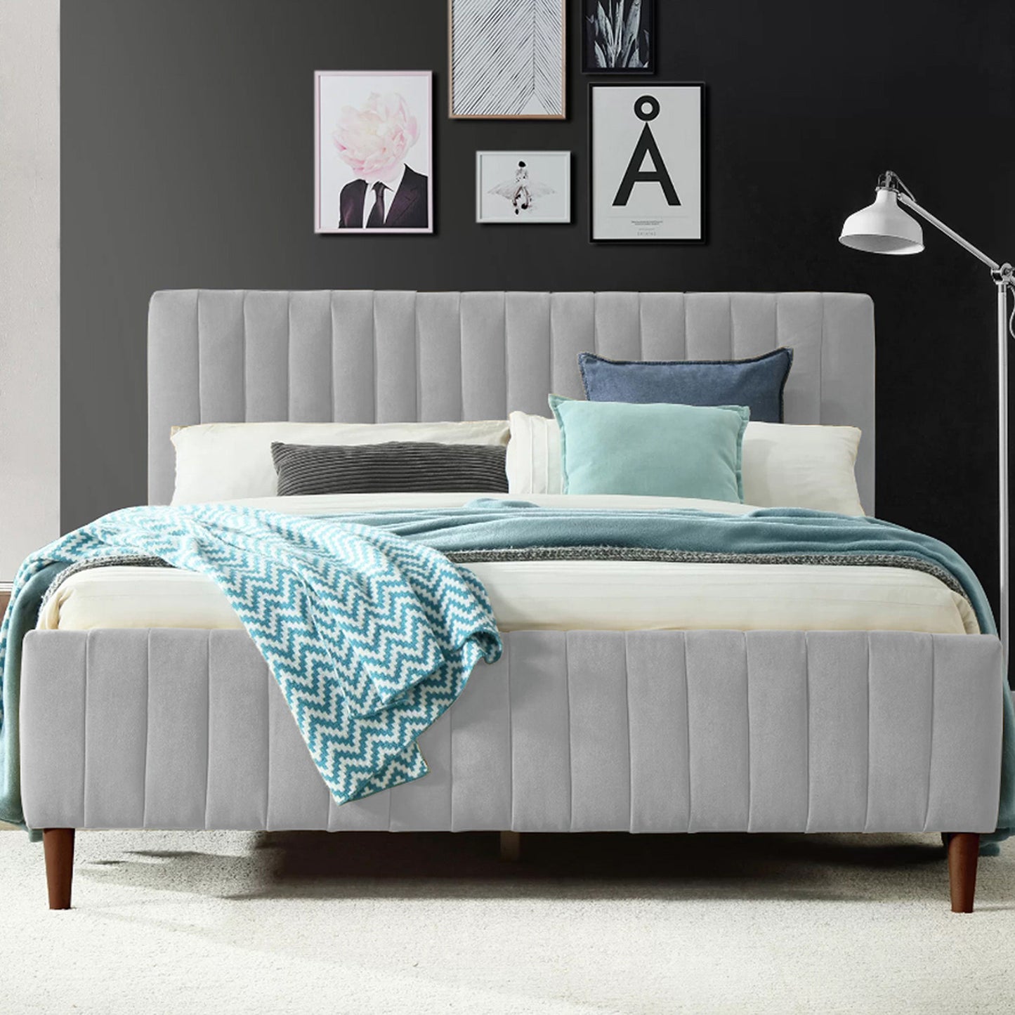 Cama King Vitale Gris Perla