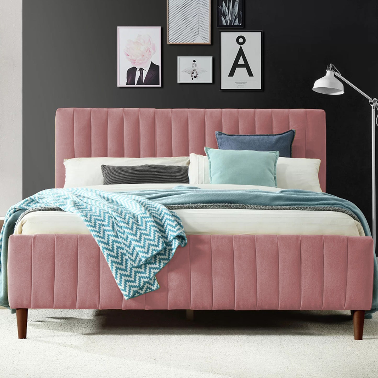 Cama Doble Vitale Salmon