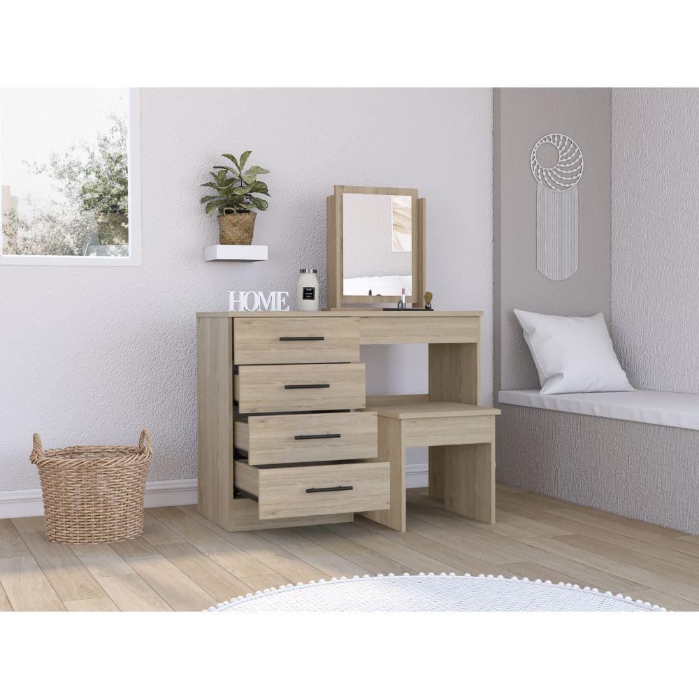 Mueble Tocador Okria Rovere Y Blanco