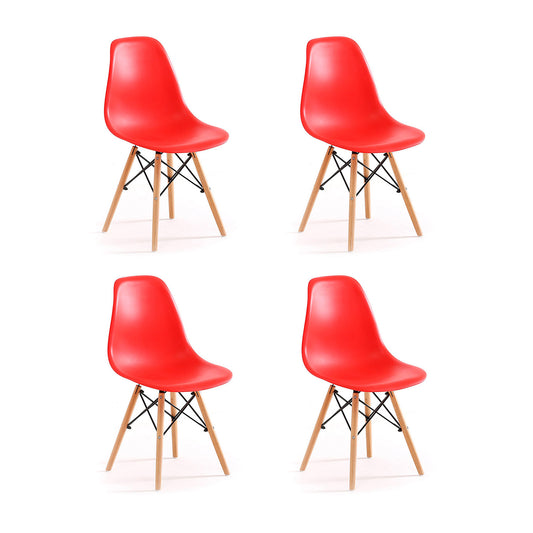 Set x4 Silla Eames Rojo