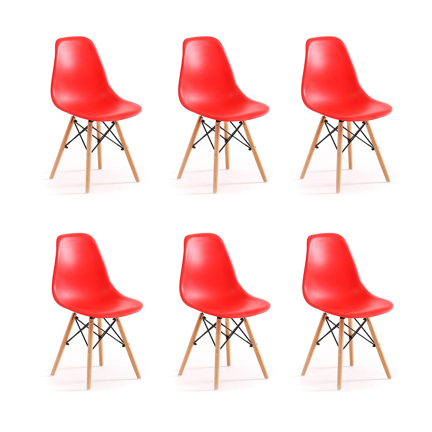 Set x2 Silla Eames Rojo