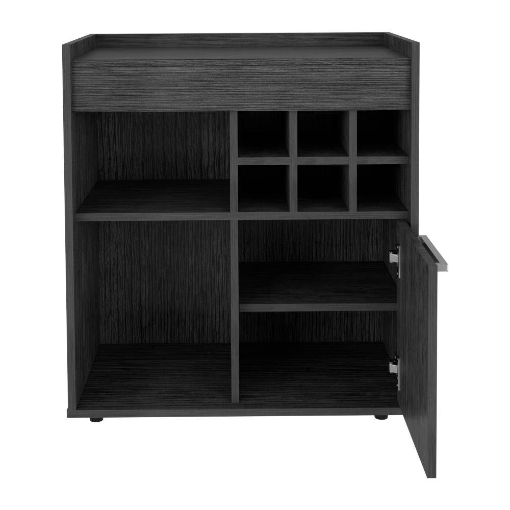 Bar Jorina, Gris, Para Almacenar Botellas Y Espacio Superior Para Ubicar Objetos Decorativos