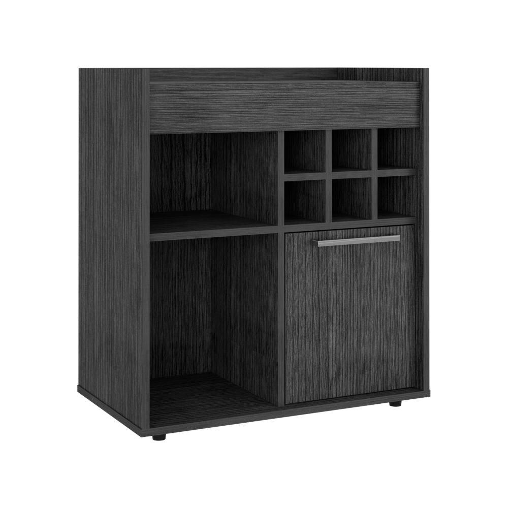 Bar Jorina, Gris, Para Almacenar Botellas Y Espacio Superior Para Ubicar Objetos Decorativos