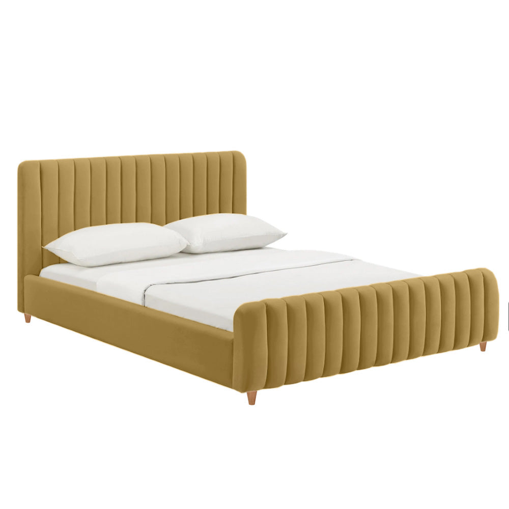 Cama Doble Vitale Mostaza