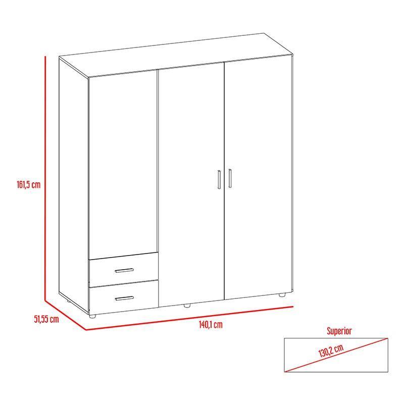 Closet Janari Rovere Y Blanco