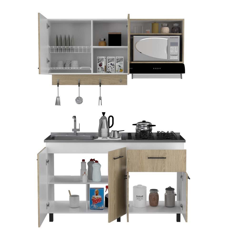 Cocina Integral Xireya Rovere Y Blanco Sin Meson
