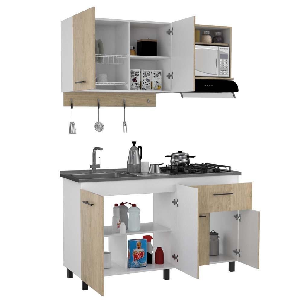 Cocina Integral Xireya Rovere Y Blanco Sin Meson