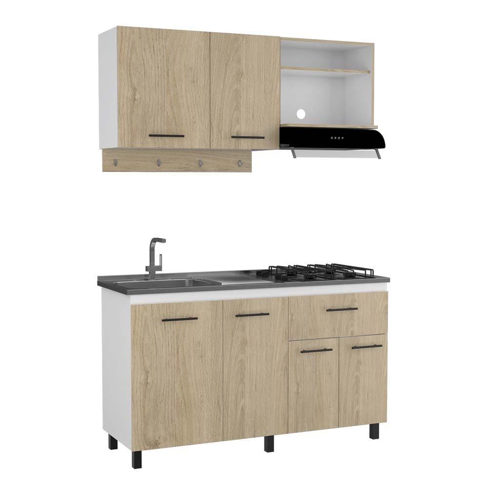Cocina Integral Xireya Rovere Y Blanco Sin Meson