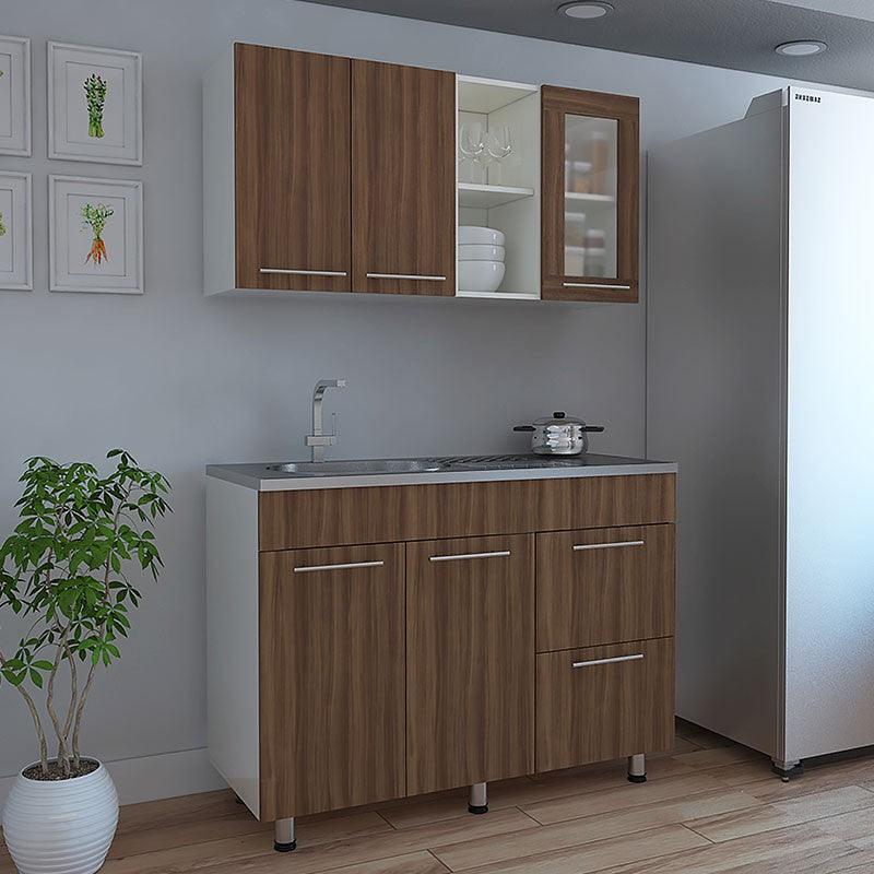 Cocina Integral Orvian Sangría Y Blanco Con Mesón Izquierdo