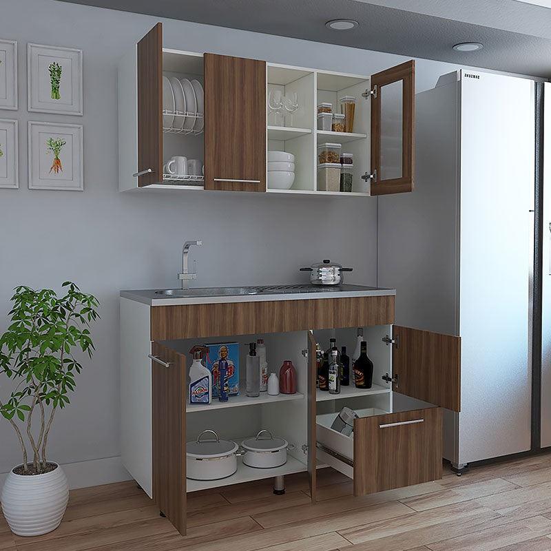 Cocina Integral Orvian Sangría Y Blanco Con Mesón Izquierdo