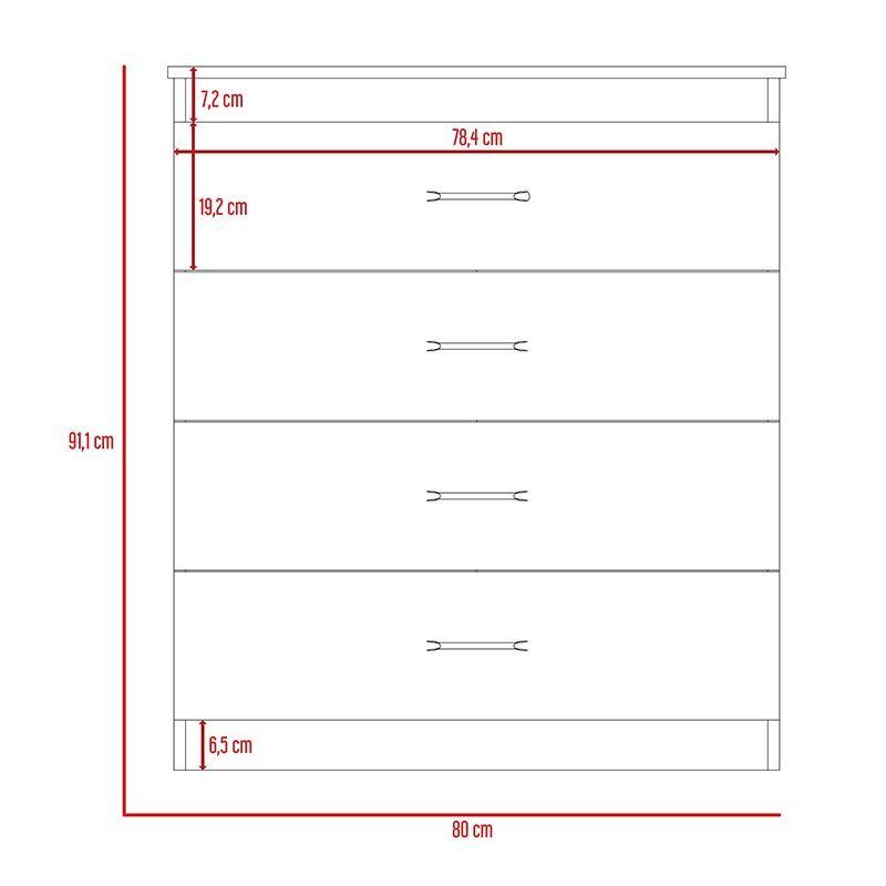 Comoda Santorino Rovere Y Blanco