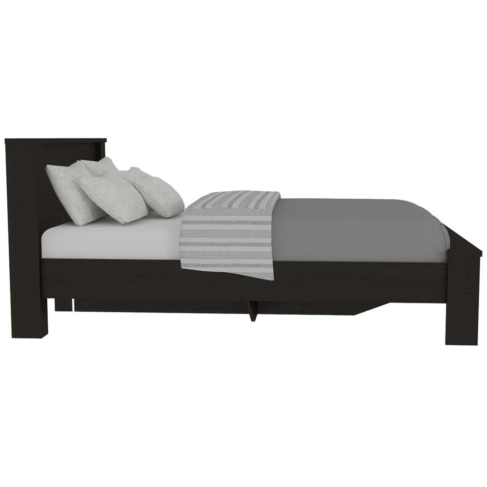 Cama Sencilla Drevia, Wengue, Incluye Tendido De Tablones