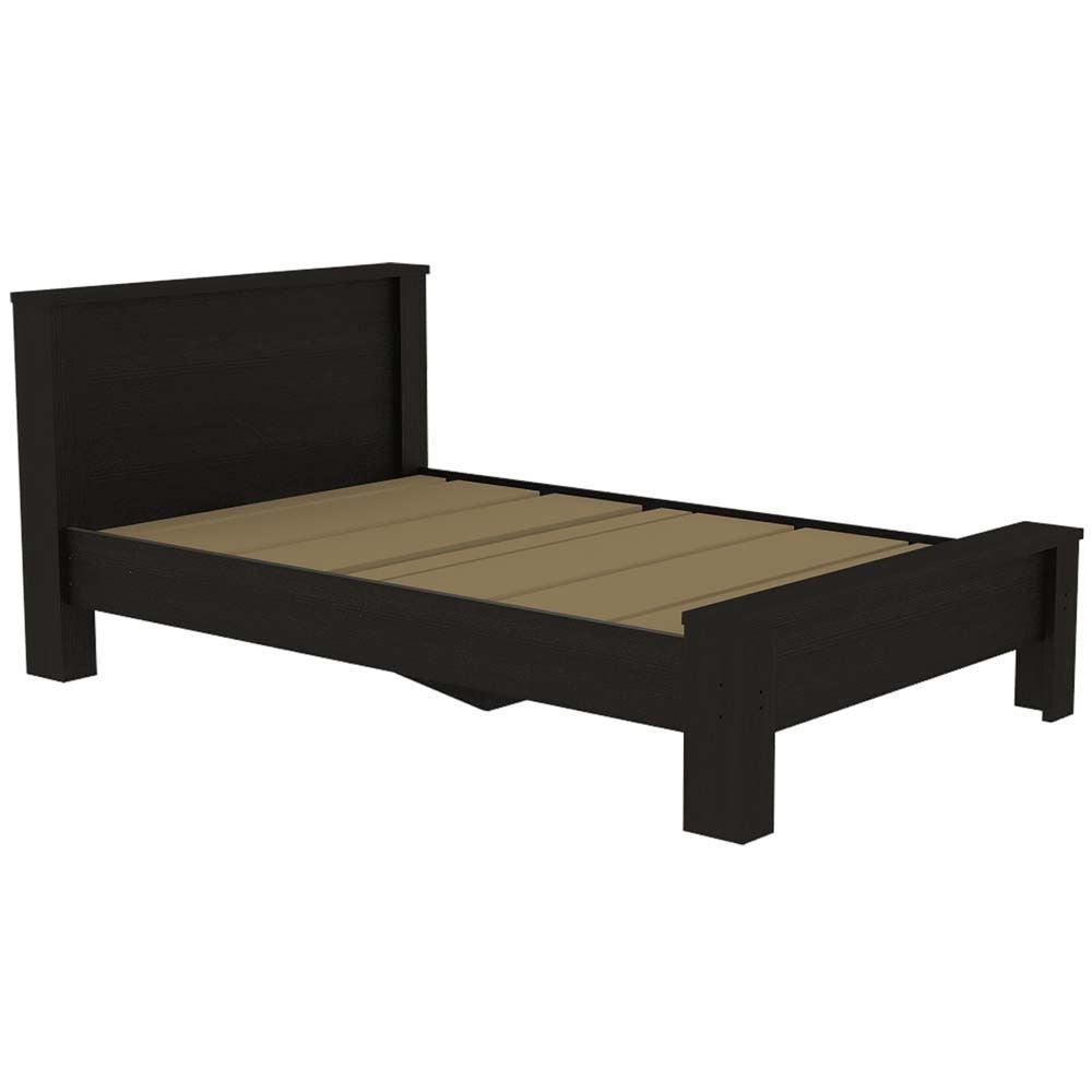Cama Sencilla Drevia, Wengue, Incluye Tendido De Tablones