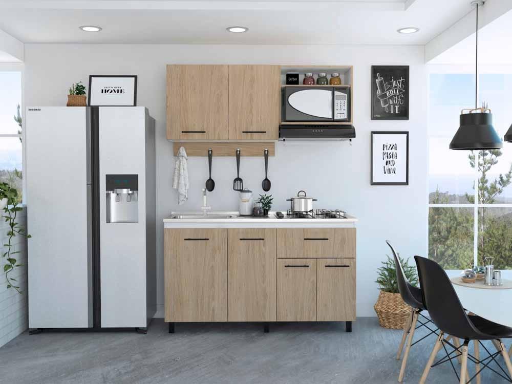 Cocina Integral Xireya Rovere Y Blanco Sin Meson