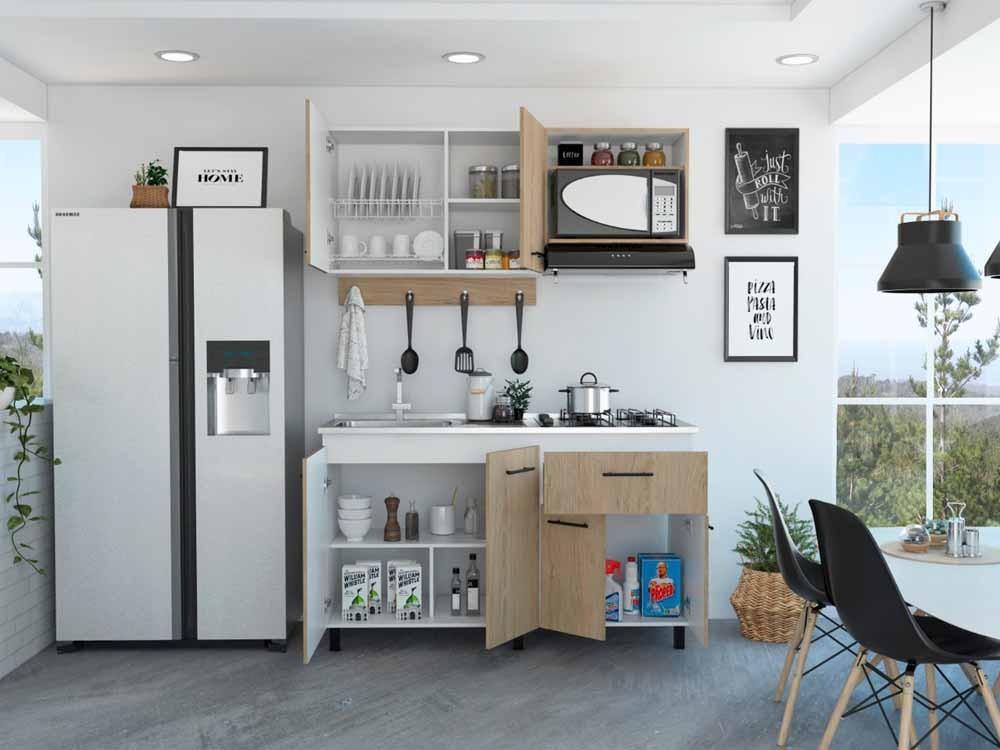 Cocina Integral Xireya Rovere Y Blanco Sin Meson