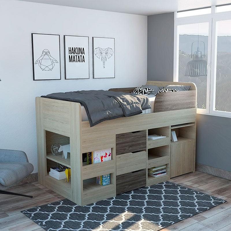 Combo Para Habitación Lehumbe Infantil Rovere Con Cama Y Escritorio