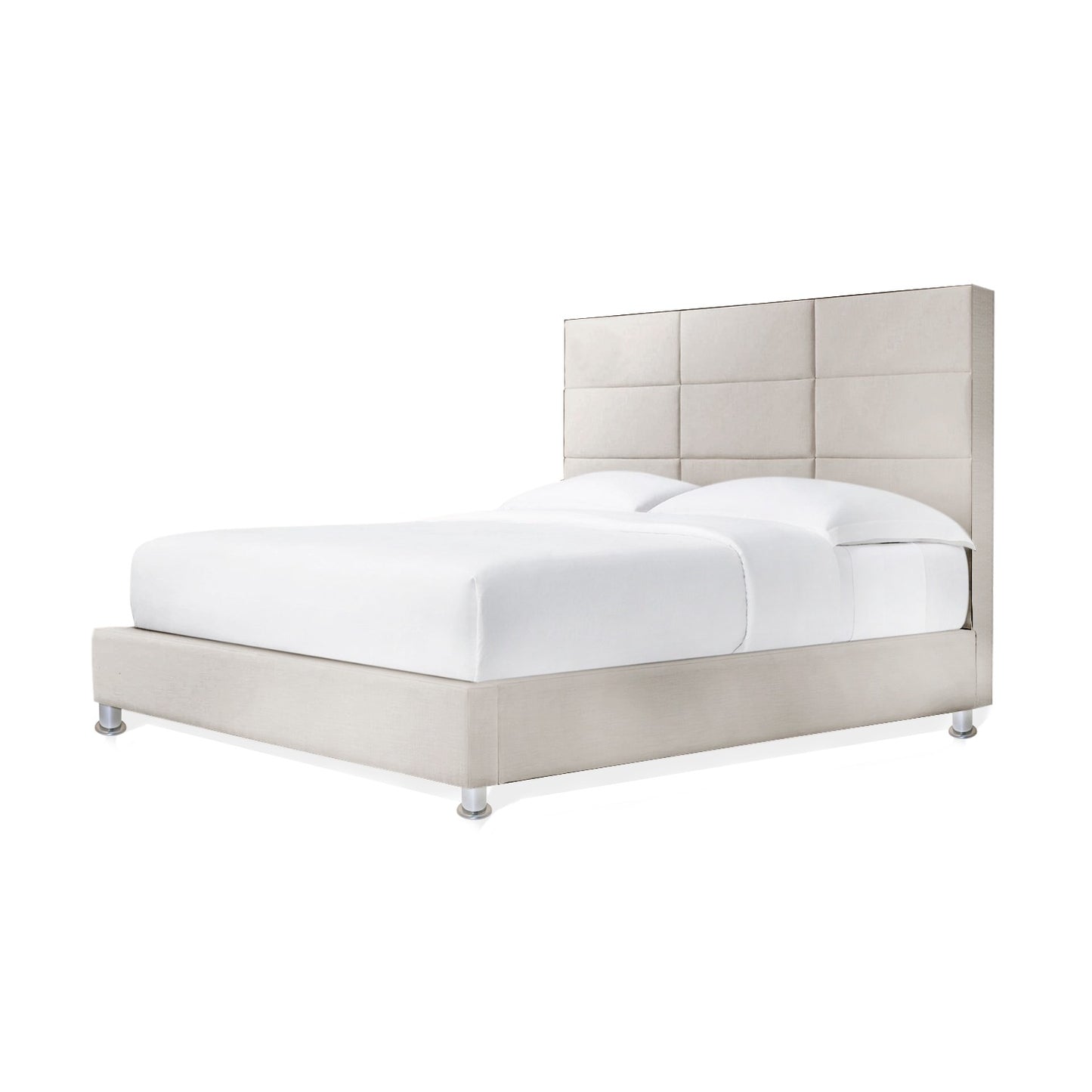 Base Cama Con Espaldar Queen Delhi Beige