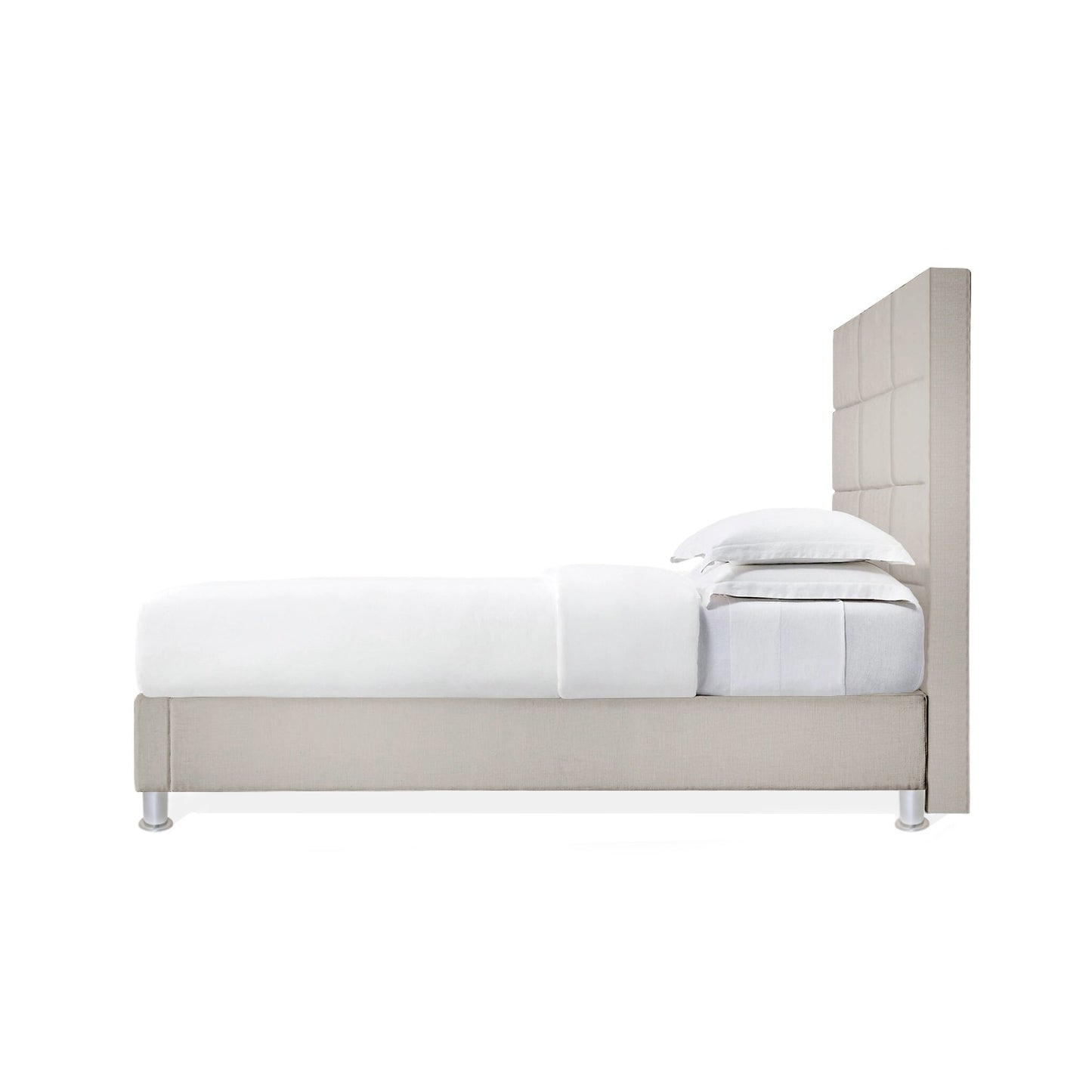 Base Cama Con Espaldar Queen Delhi Beige