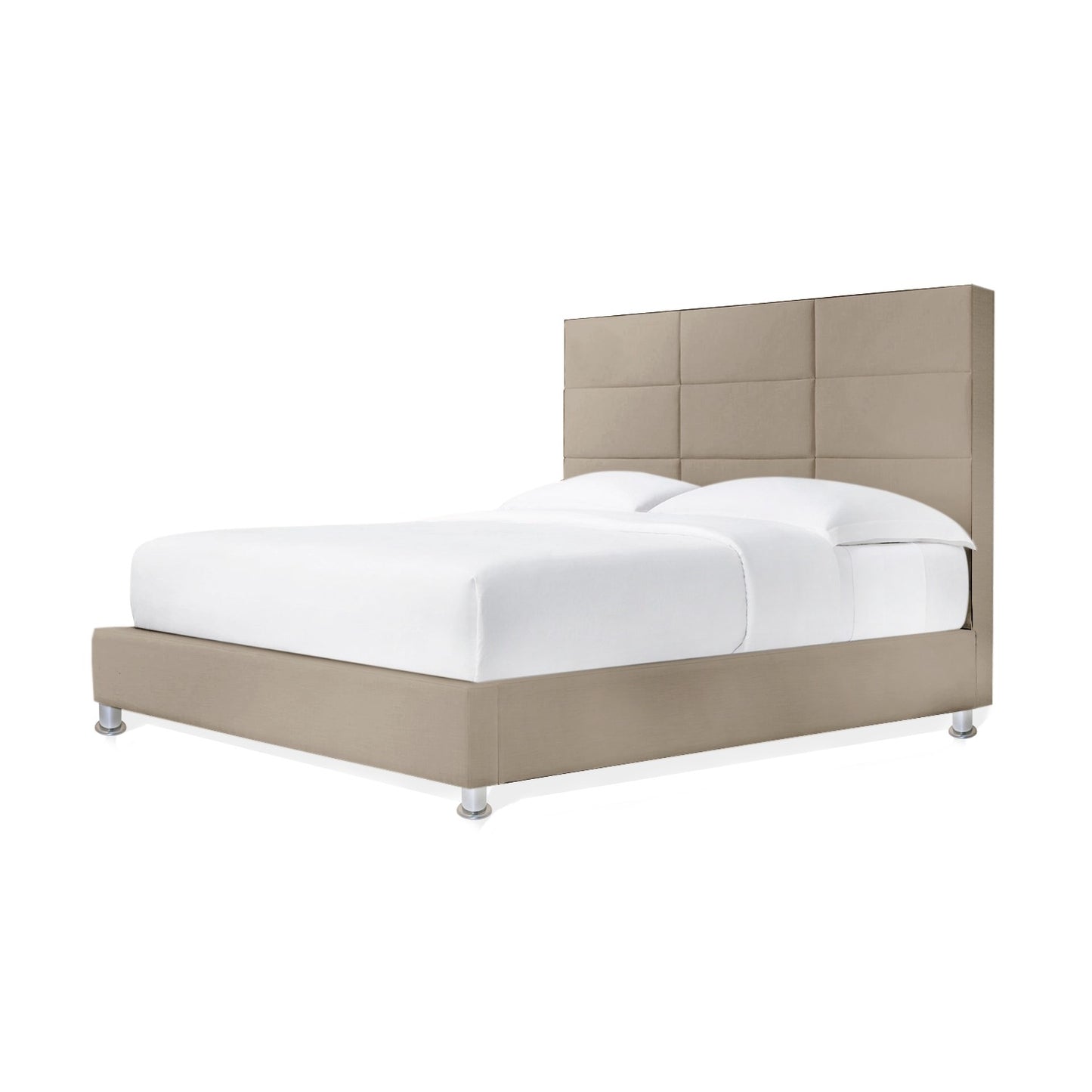 Base Cama Con Espaldar King Delhi Taupe