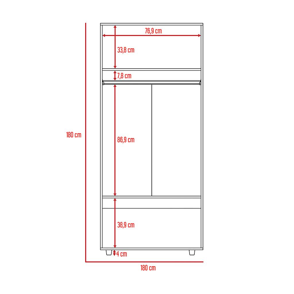 Closet Economico Gats Rovere Y Blanco