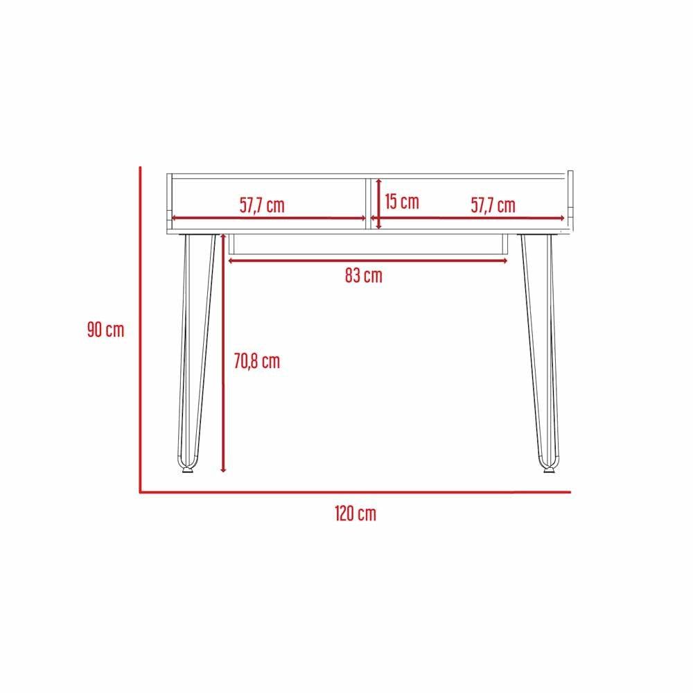 Escritorio Ismora Castaño Y Blanco