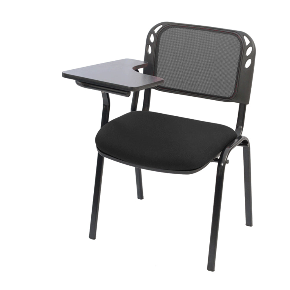 Silla Universitaria Isosceles Malla Brazo Fijo plástico negro