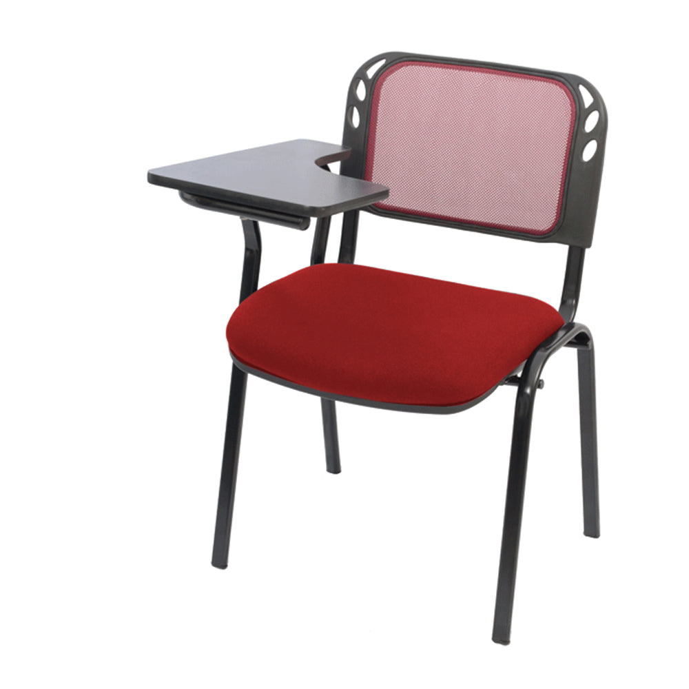 Silla Universitaria Isosceles Malla Brazo Fijo plástico rojo