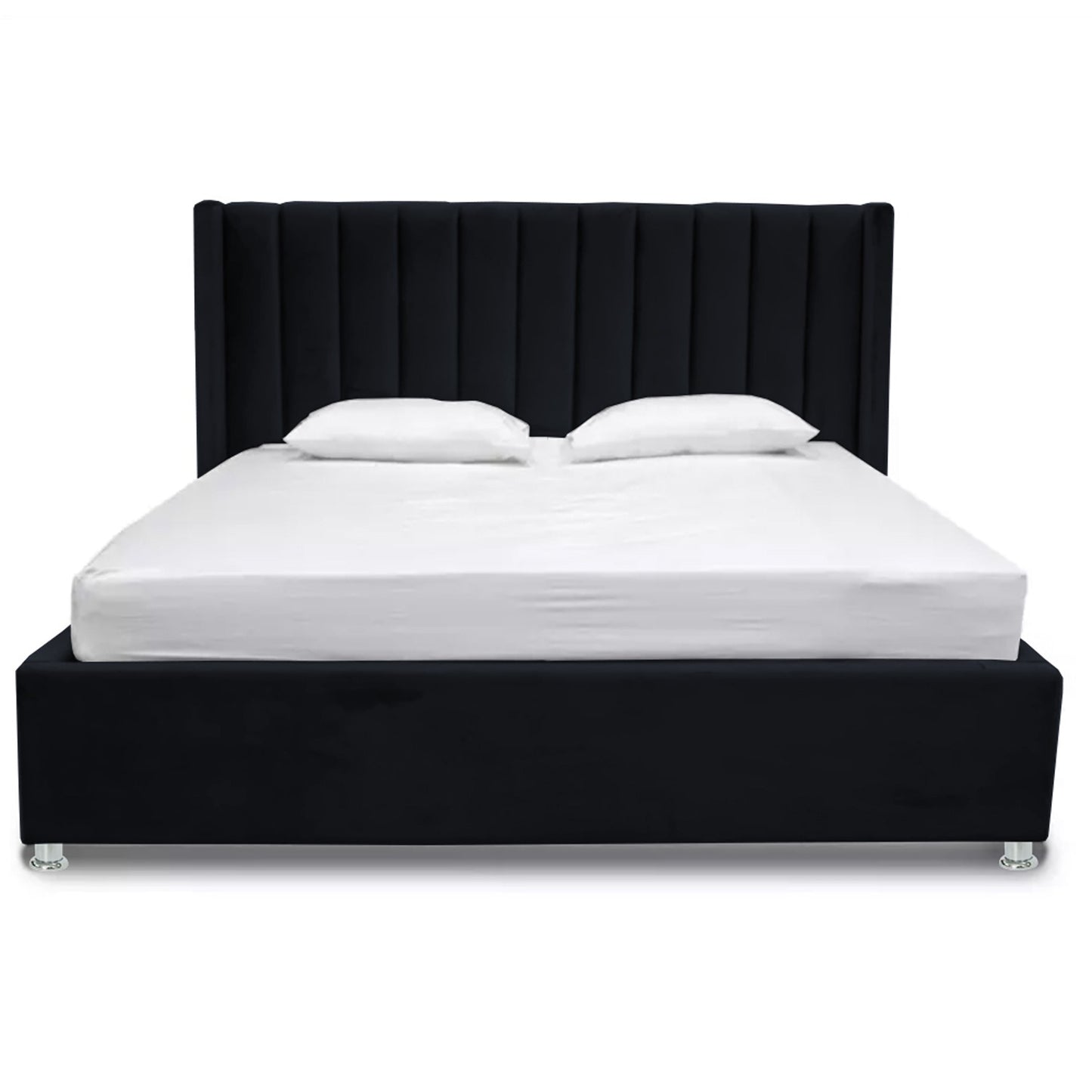 Base Cama Con Espaldar Semidoble Julieta Negro