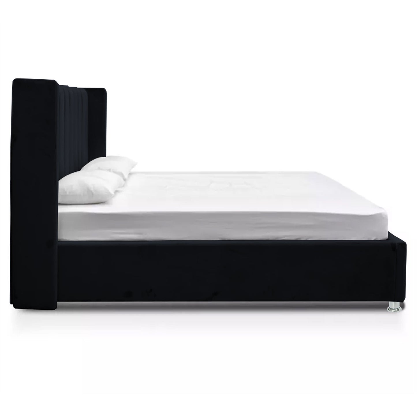 Base Cama Con Espaldar Semidoble Julieta Negro