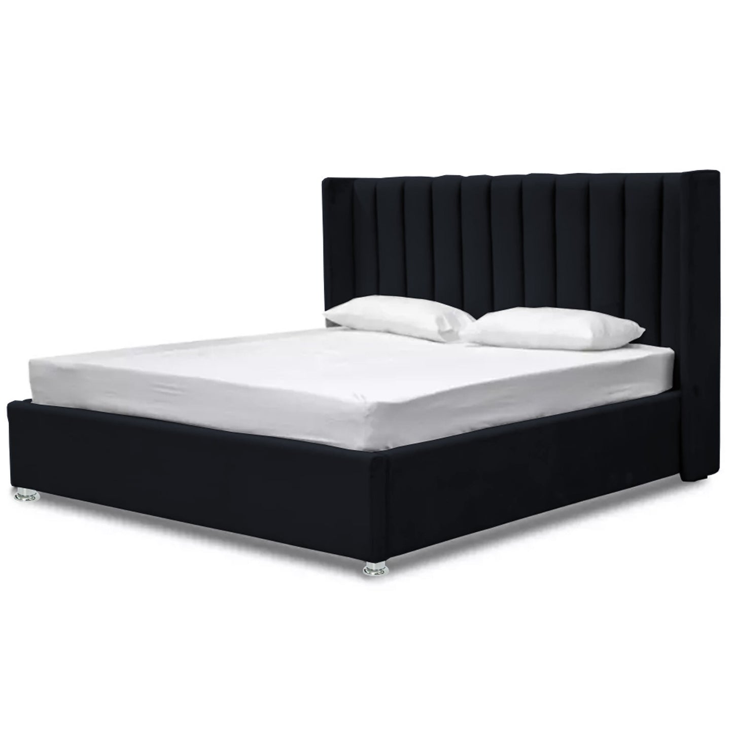Base Cama Con Espaldar Semidoble Julieta Negro