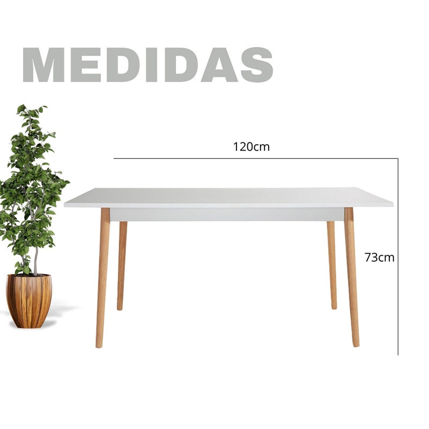 Mesa de Comedor White blanco