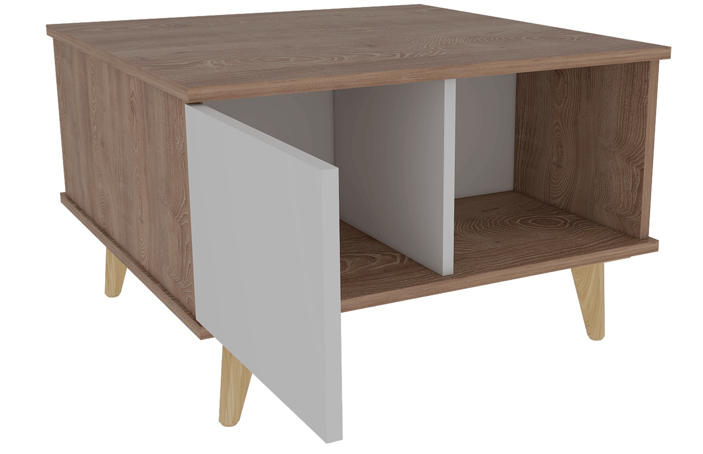 Mesa De Centro Trinari Miel Y Blanco