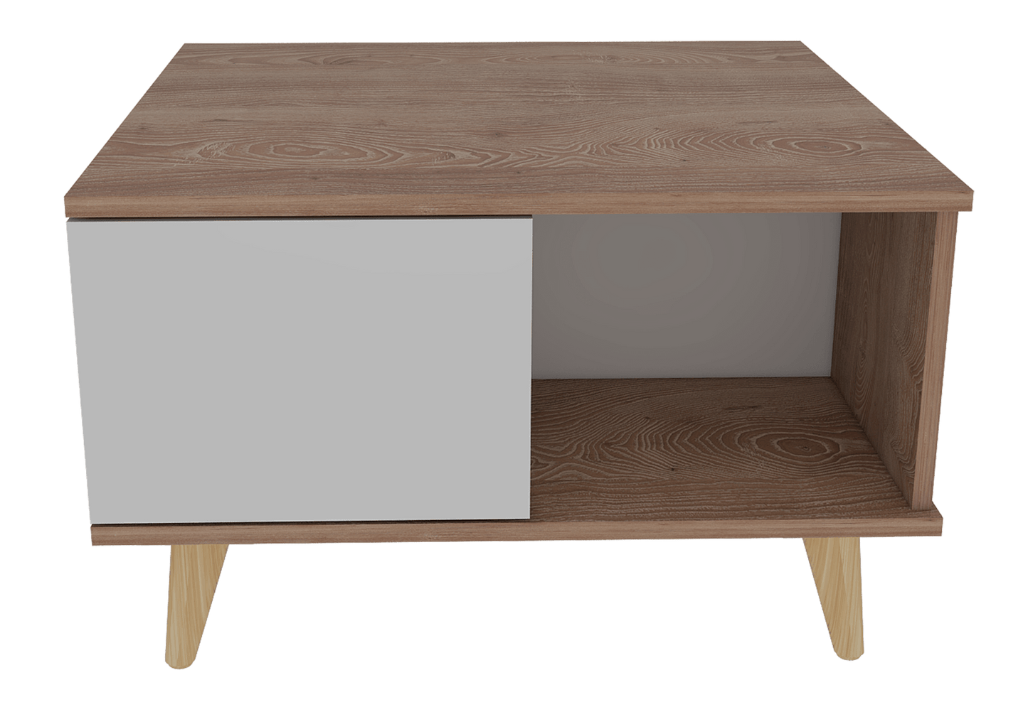 Mesa De Centro Trinari Miel Y Blanco
