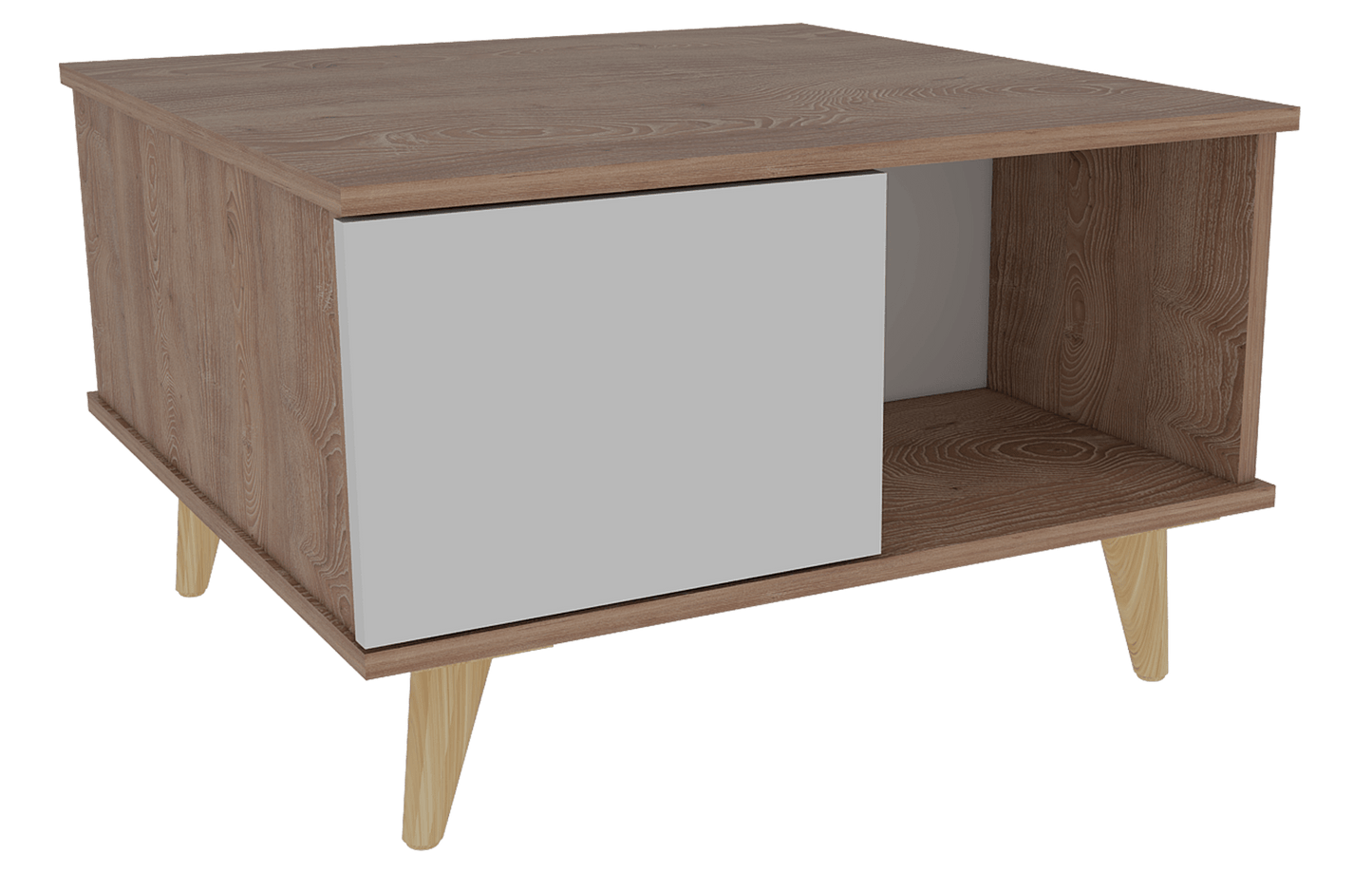 Mesa De Centro Trinari Miel Y Blanco