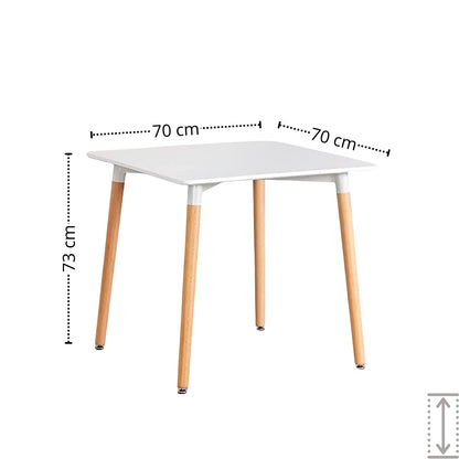 Mesa de Comedor White cuadrada blanco