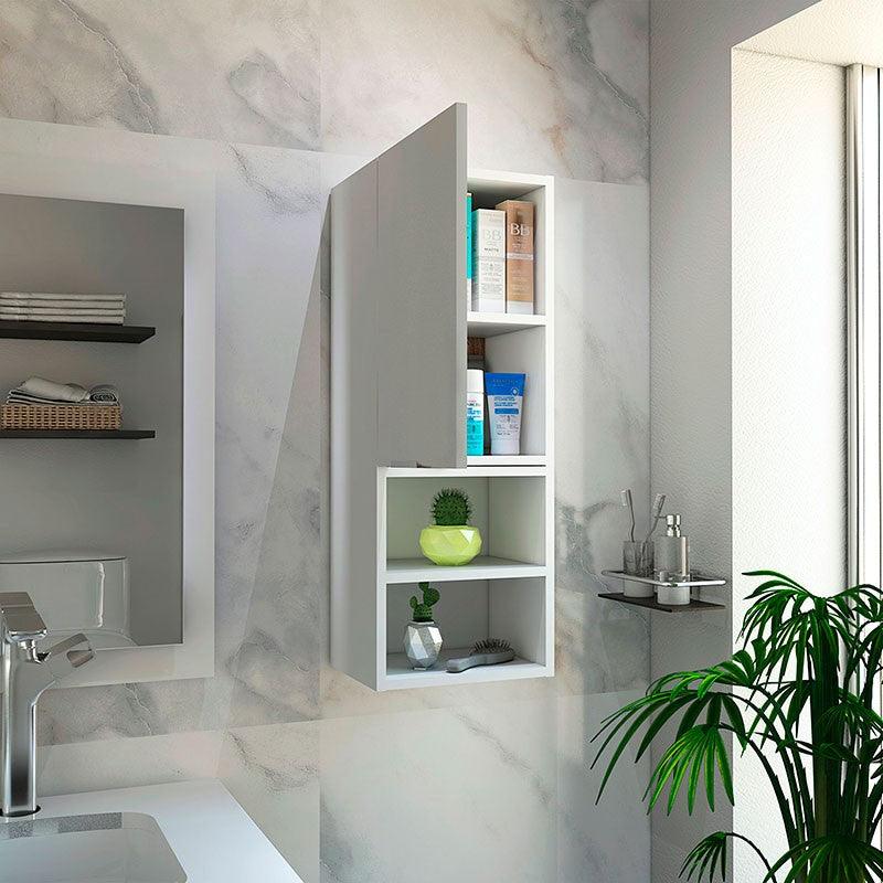 Mueble Auxiliar De Baño Lucoa Blanco