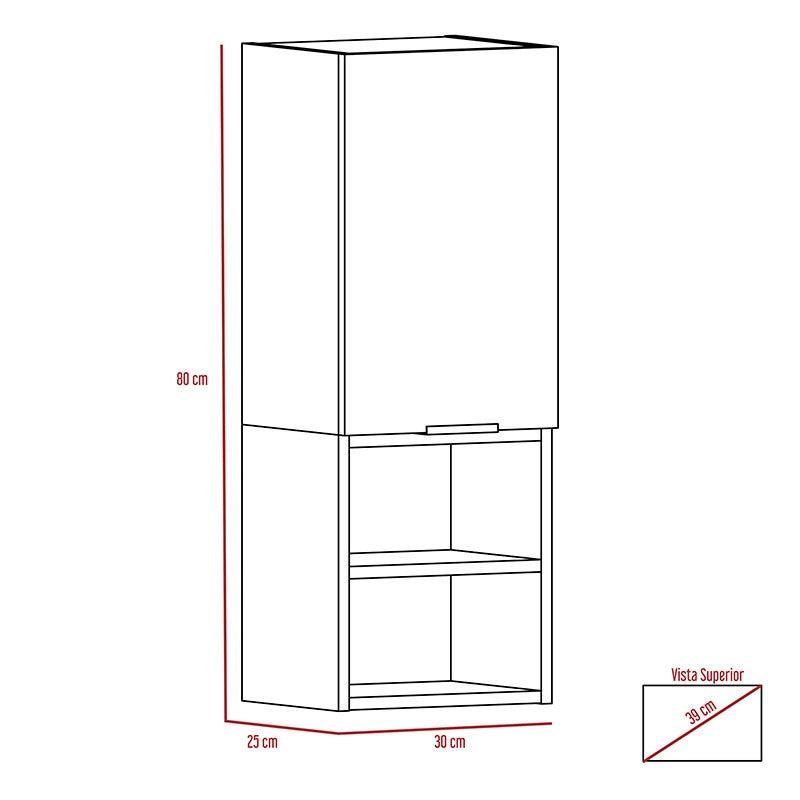 Mueble Auxiliar De Baño Lucoa Blanco