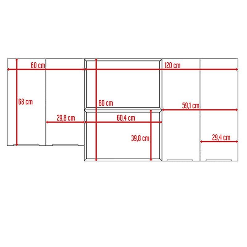 Gabinete Superior Jumira Blanco 180 Cm