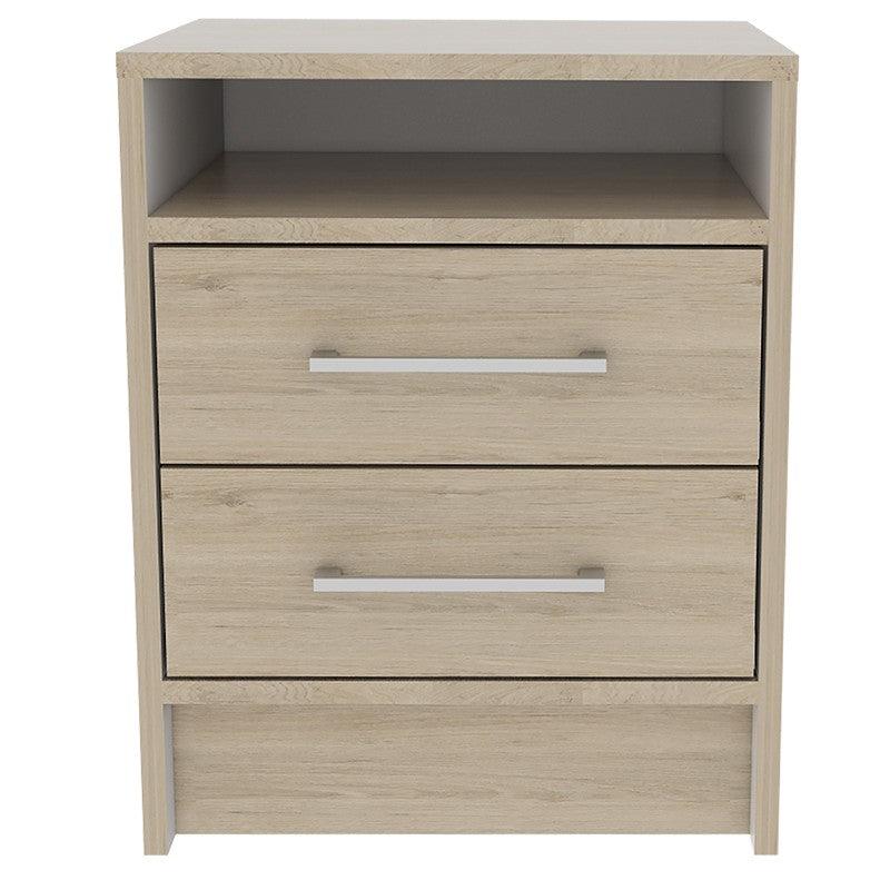Mesa De Noche Alverna Rovere Y Blanco