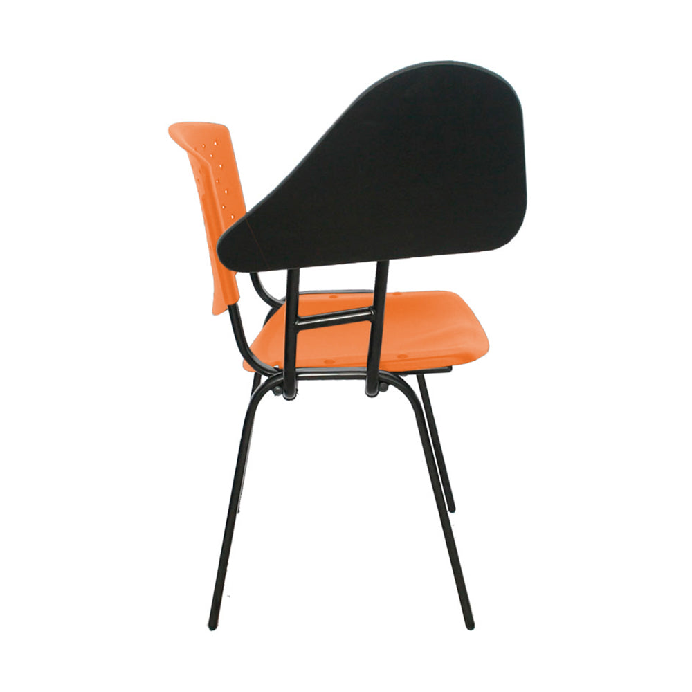 Silla Universitaria Lille Brazo Abatible naranja