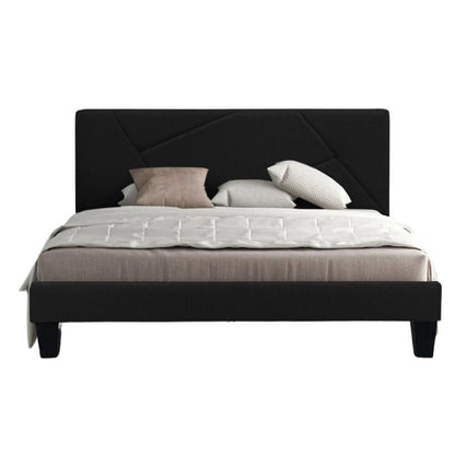 Base Cama Con Espaldar King Hampton Negro