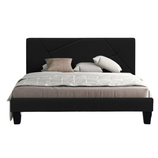 Base Cama Con Espaldar King Hampton Negro