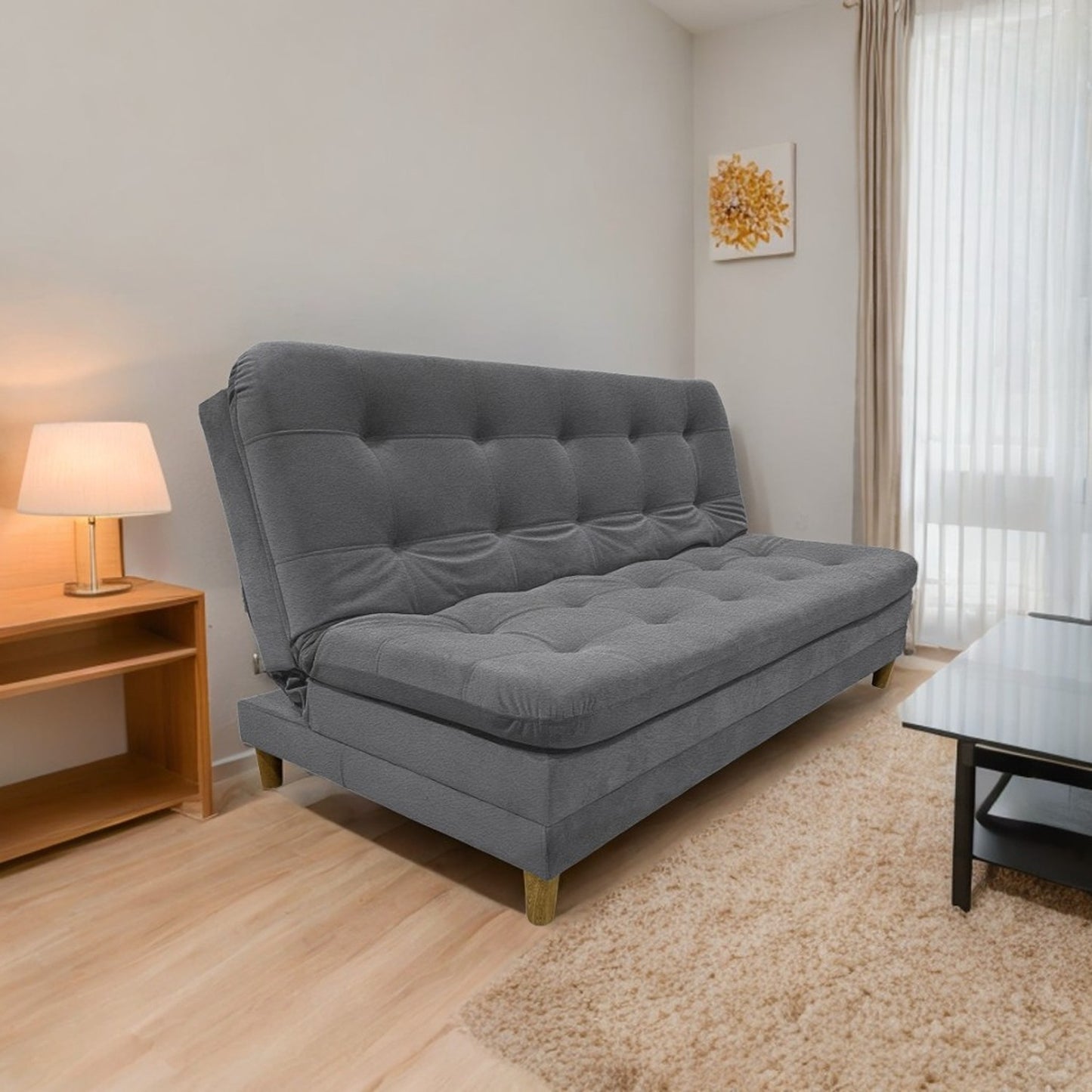 Sofa cama 3 Posiciones Clic Clac Yezz gris 170 cm