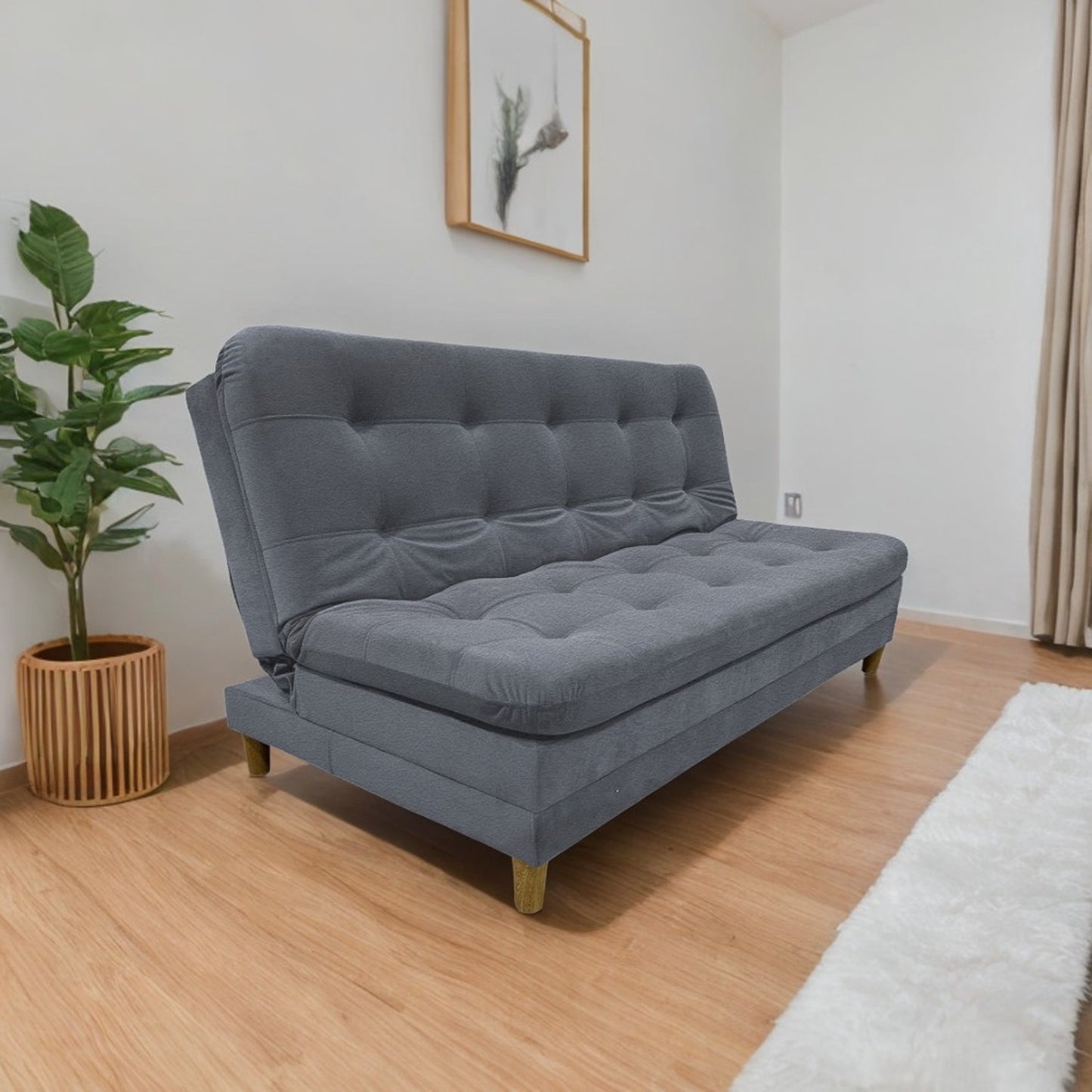 Sofa cama 3 Posiciones Clic Clac Yezz gris plomo 170 cm