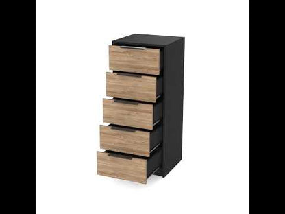 Mueble Comoda Ares 5 Cajones Wengue / Miel