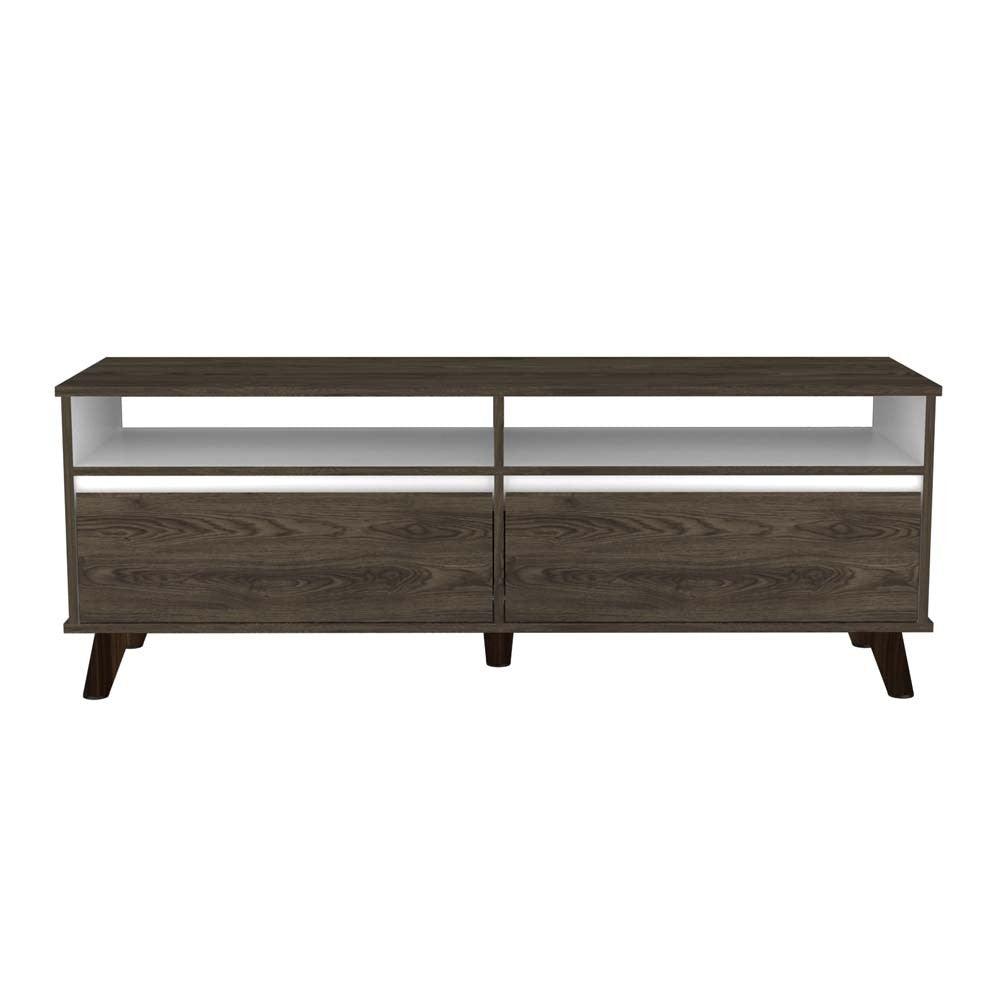 Mesa Para Tv Tennep Coñac Y Blanco Para Tv De 60"