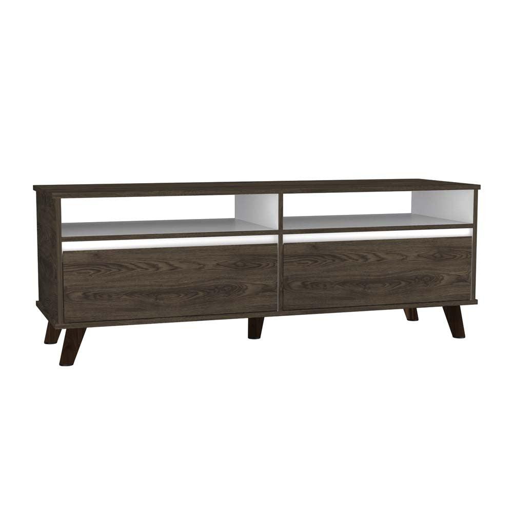 Mesa Para Tv Tennep Coñac Y Blanco Para Tv De 60"