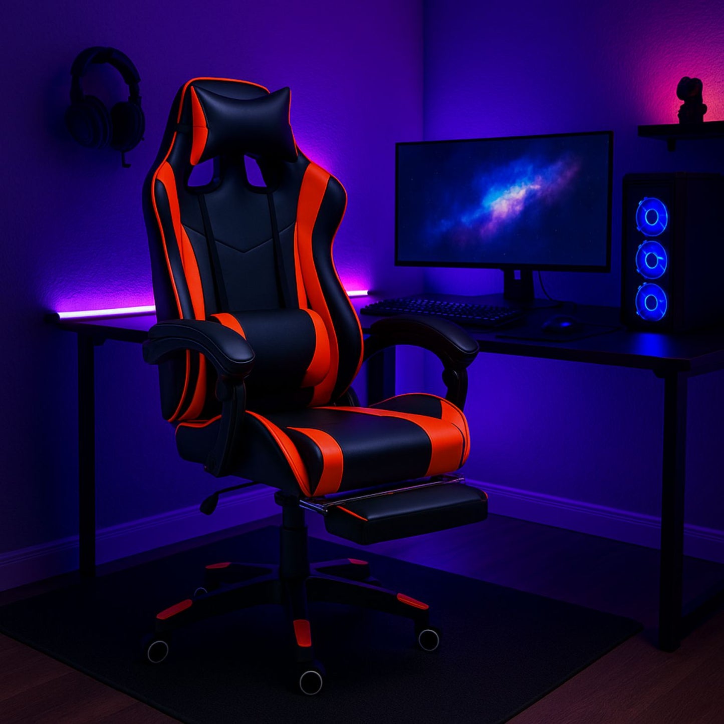 Silla Gamer Ergonomica Reclinable Kairo Rojo